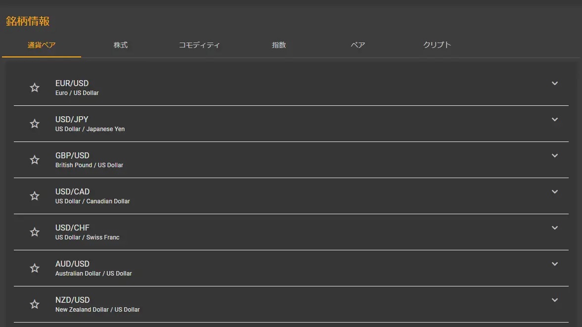 オプションスケジュールの画面